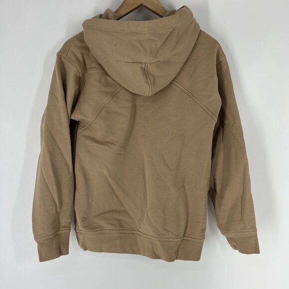 Lululemon All Yours Hoodie Size 4 Beech Wood Tan Terry Pullover Sweatshirt Yoga - Picture 5 of 7